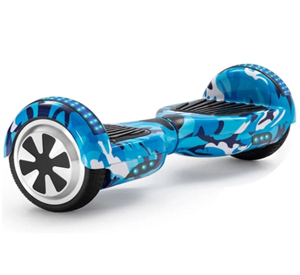 Skate Elétrico Hoverboard 6,5 Smart Balance - Estampa Azul Camuflada e Conexão Bluetooth