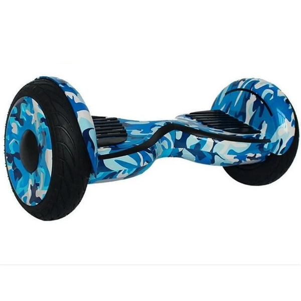 Skate Elétrico Hoverboard 10 Polegadas Smart Balance Wheel com Bluetooth - Azul Camuflado