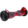 Hoverboard Original 8.5 Offroad com Conexão Bluetooth e LED - Estampa Vermelho Chamas