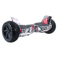 Hoverboard Original 8.5 Offroad com Conexão Bluetooth e LED - Estampa Branco Rock