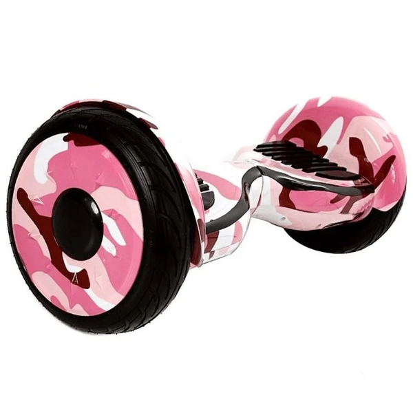 Skate Elétrico Hoverboard 10 Polegadas Smart Balance Wheel com Bluetooth - Rosa Camuflado