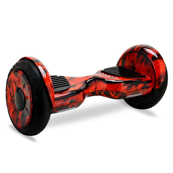 Skate Elétrico Hoverboard 10 Polegadas Smart Balance Wheel com Bluetooth - Vermelho Fogo
